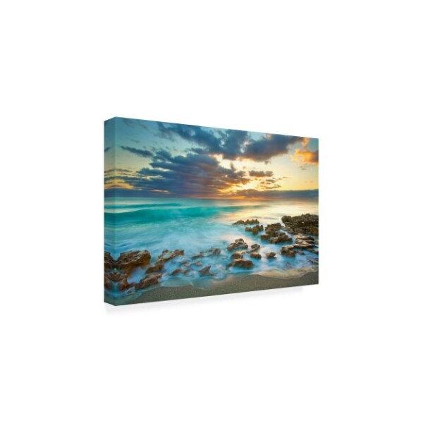Patrick Zephyr 'Ocean Sunrise' Canvas Art,30x47